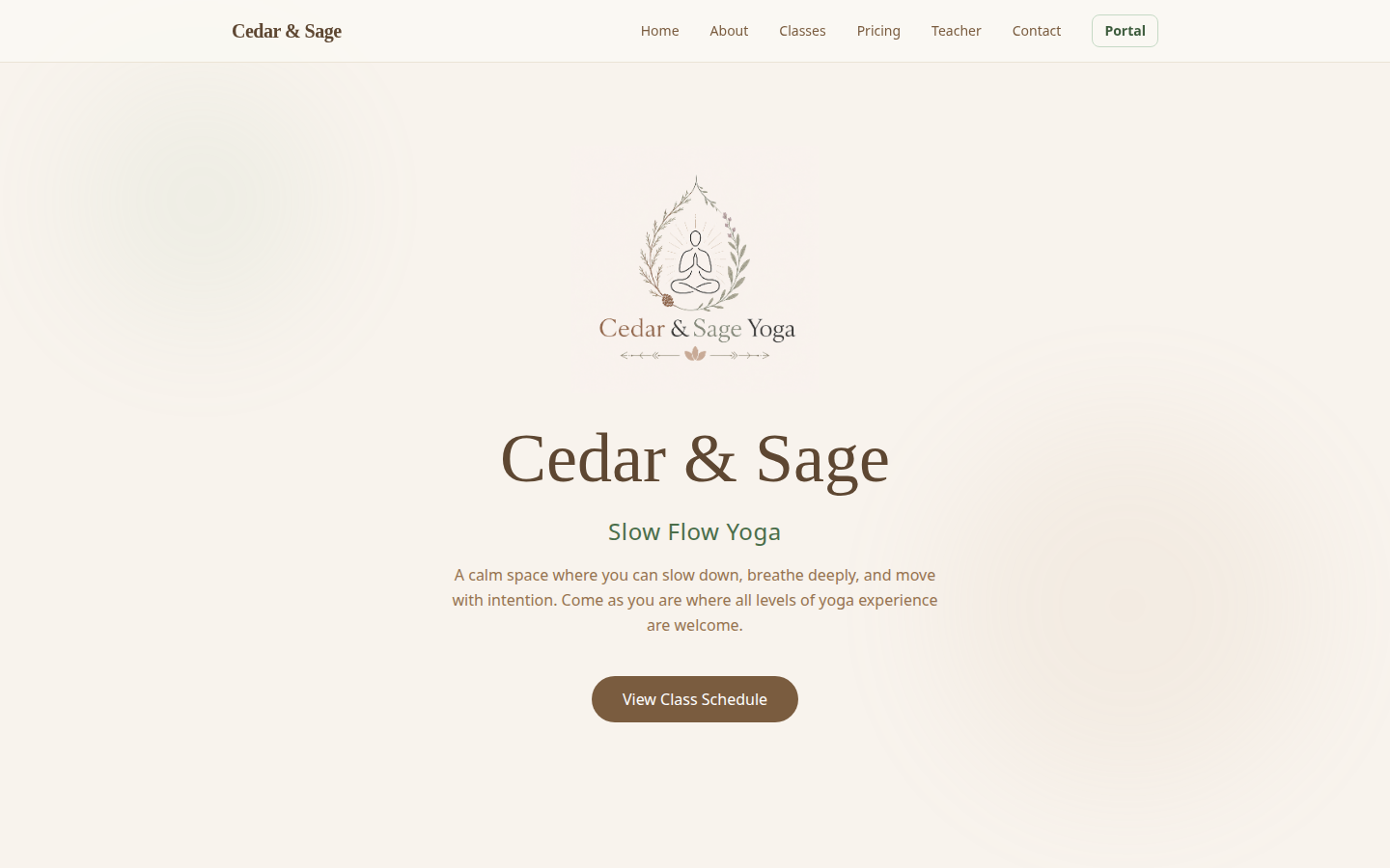 cedarandsage.com.au, live site built and deployed